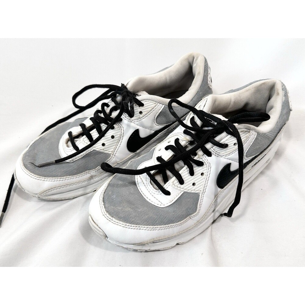 Nike Air Max 90 DH8010-101 White Black Airmax US Women’s Size 8 Mesh Top